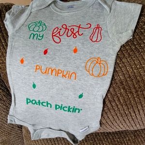 My first pumpkin patch pickin onesie